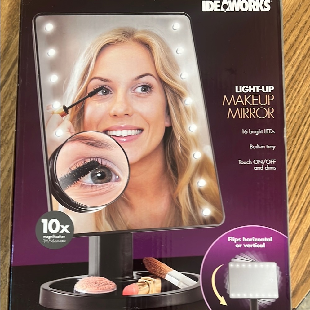 Light-Up Makeup Mirror with LED Lights
